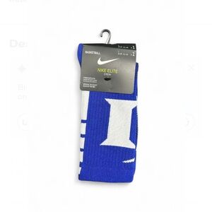 Nike Elite Crew Socks Duke University Royal Blue/White size Large NWT